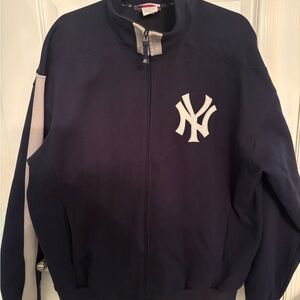 Majestic Navy and White Bomber Jacket